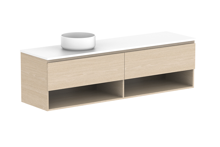 ADP Glacier Lite Full Depth Shelf Slim Vanity