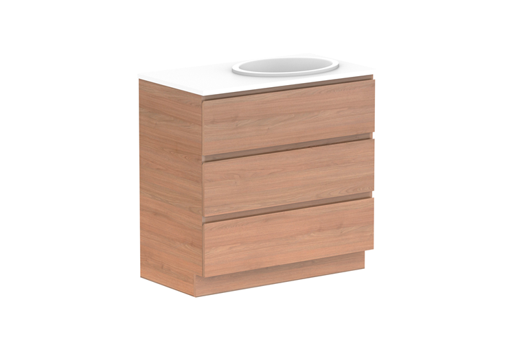 ADP Glacier Lite Full Depth All Drawer Trio Vanity