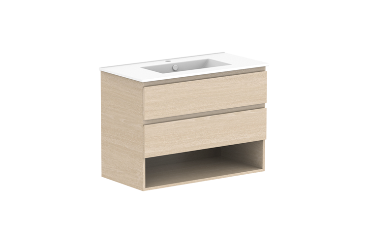 ADP Glacier Pro Full Depth Shelf Twin Wall Hung Vanity