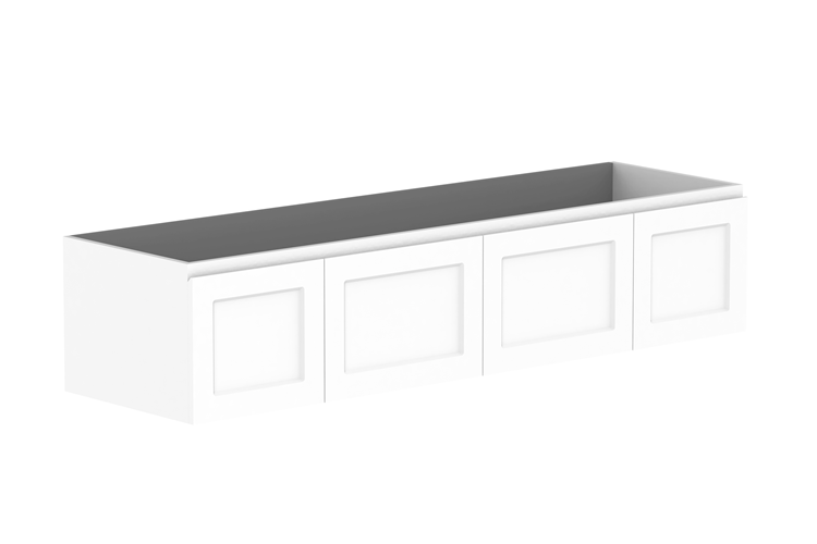ADP London Dor&Drw Slim 1800 WH NT Double Bowl Placement - Cabinet Only