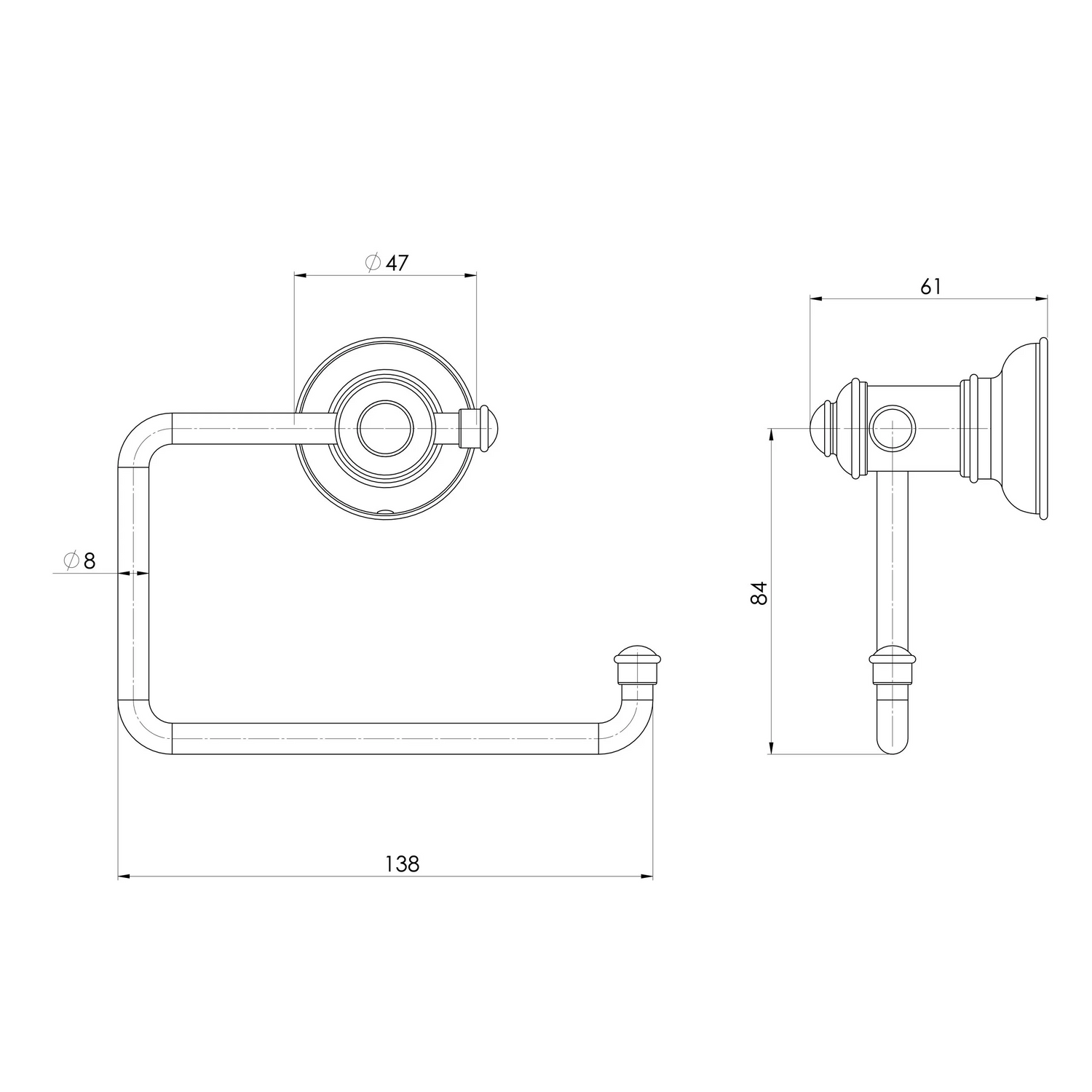 Phoenix Cromford Toilet Roll Holder, Brushed Gold