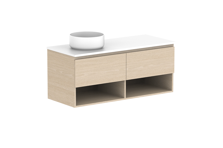 ADP Glacier Lite Full Depth Shelf Slim Vanity