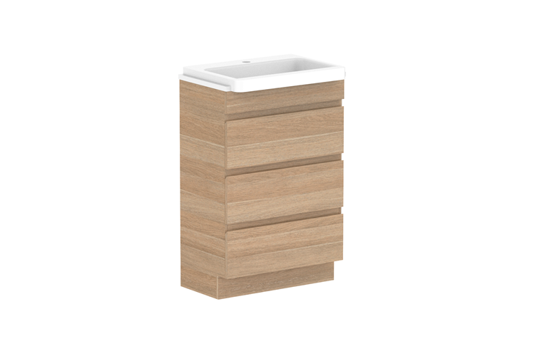 ADP Glacier Pro Semi Recessed All Drawer Trio Vanity