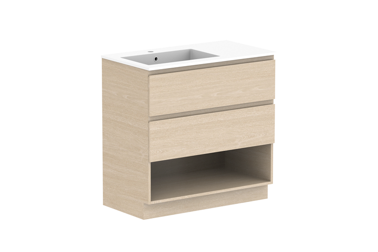 ADP Glacier Pro Full Depth Shelf Twin Floor Mount Vanity