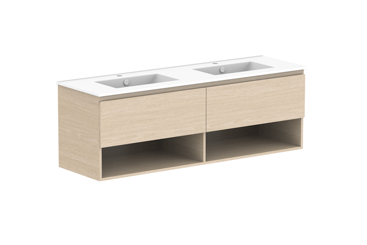 ADP Glacier Pro Full Depth Shelf Slim Wall Hung Vanity