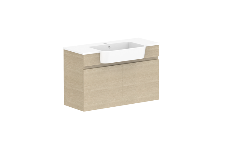 ADP Glacier Pro Semi Recessed All Door Twin Vanity