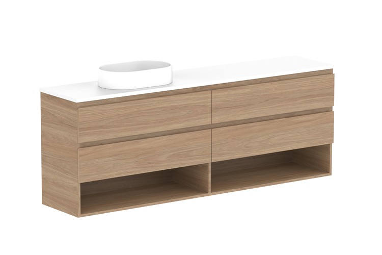 ADP Glacier Lite Ensuite Shelf Twin Vanity