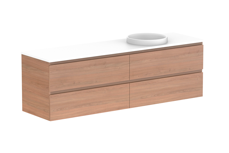 ADP Glacier Lite Full Depth All Drawer Twin Vanity