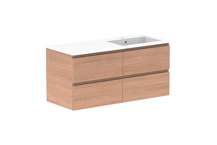 ADP Glacier Lite Full Depth All Drawer Twin Vanity