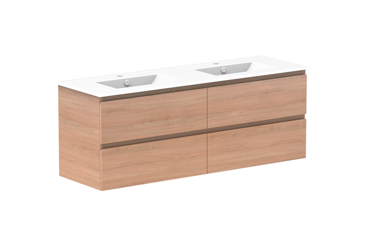 ADP Glacier Lite Full Depth All Drawer Twin Vanity