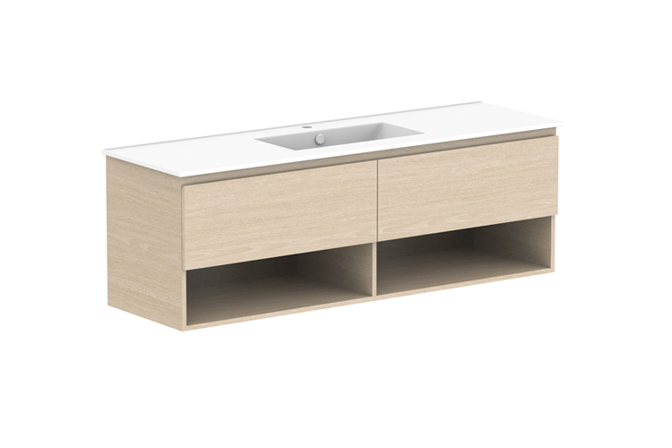 ADP Glacier Lite Full Depth Shelf Slim Vanity