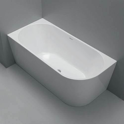 ISABELLA 1500mm Corner Bath Gloss White with Overflow Right Hand 1500x750x600mm