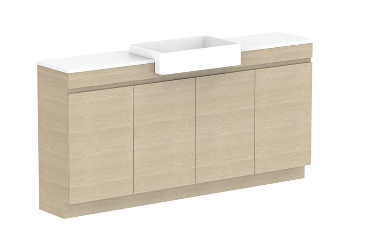 ADP Glacier Pro Semi Recessed All Door Trio Vanity