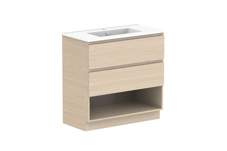 ADP Glacier Pro Full Depth Shelf Twin Floor Mount Vanity