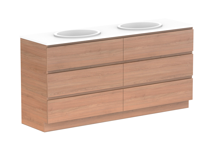 ADP Glacier Pro Full Depth All Drawer Trio Vanity