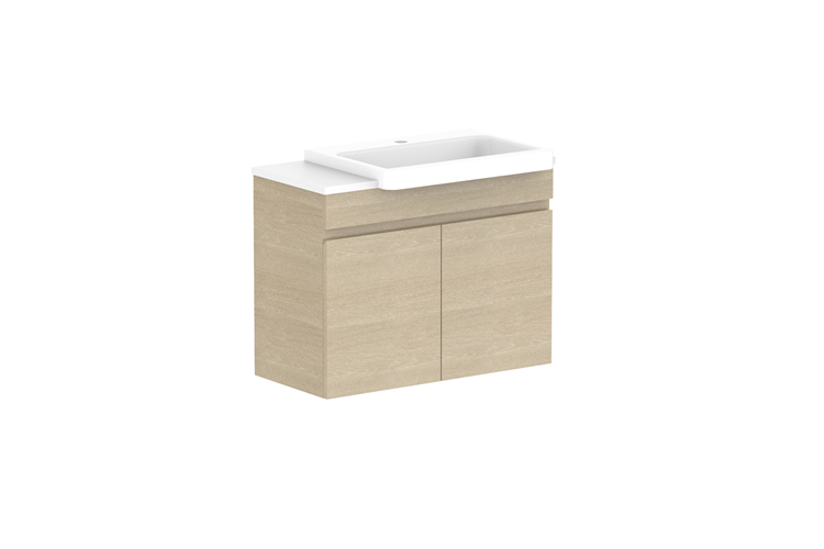 ADP Glacier Lite Semi Recessed All Door Twin Vanity