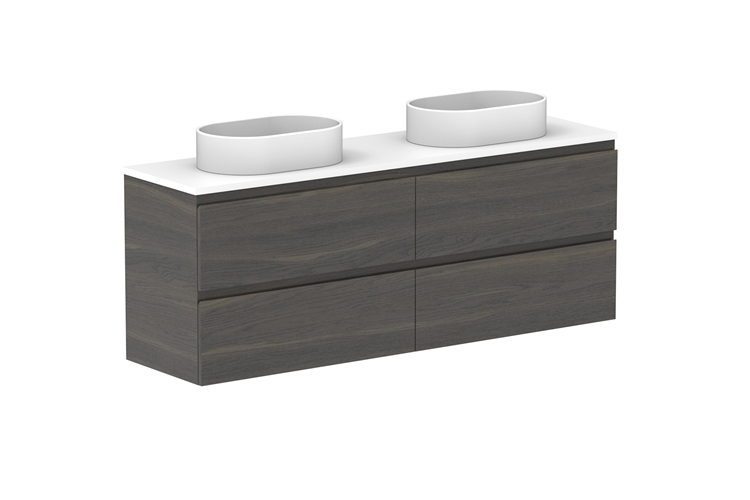 ADP Glacier Lite Ensuite All Drawer Twin Vanity