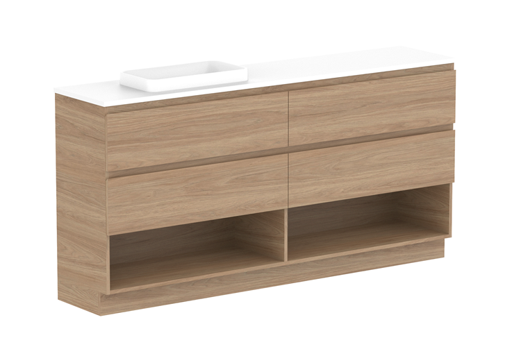 ADP Glacier Pro Ensuite Shelf Floor Trio Vanity
