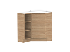 ADP Glacier Lite Corner Shelf Trio Vanity