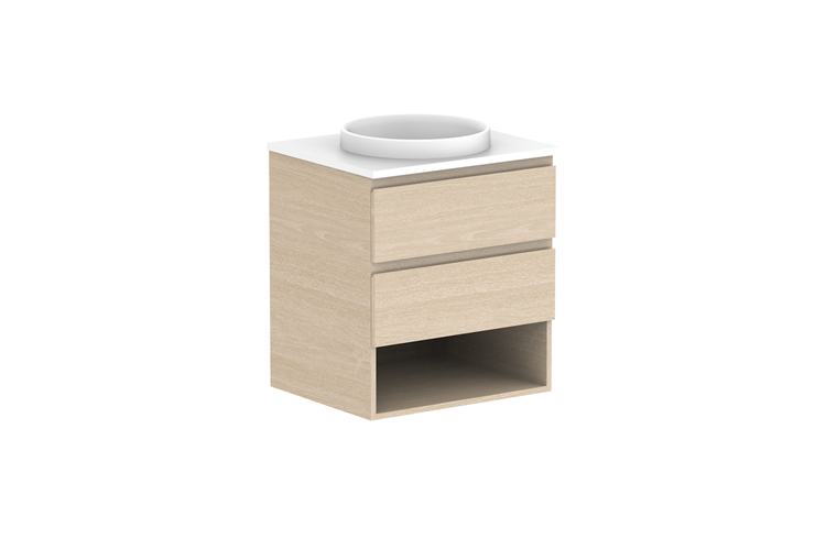 ADP Glacier Pro Full Depth Shelf Twin Wall Hung Vanity