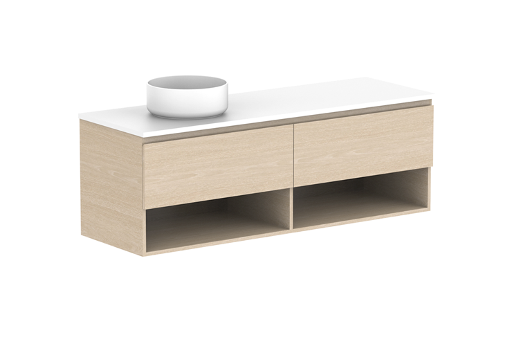 ADP Glacier Lite Full Depth Shelf Slim Vanity