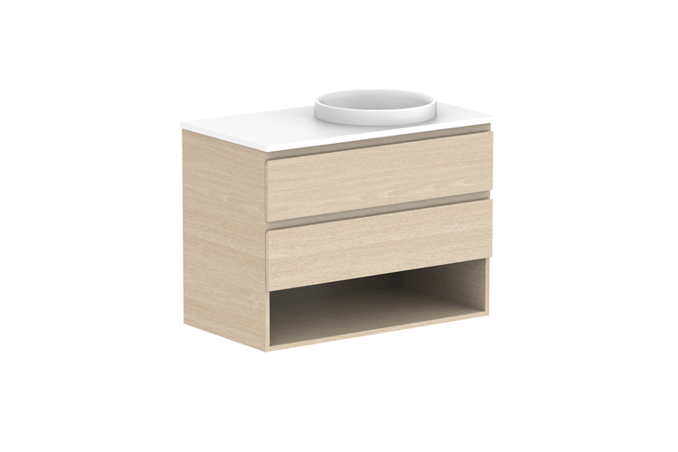 ADP Glacier Pro Full Depth Shelf Twin Wall Hung Vanity