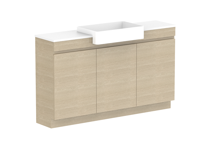 ADP Glacier Pro Semi Recessed All Door Trio Vanity