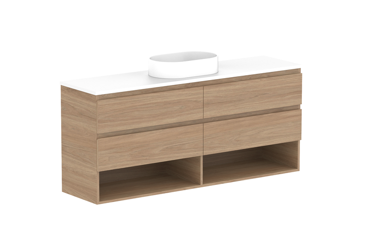 ADP Glacier Pro Ensuite Shelf Twin Vanity