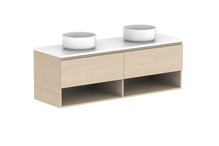 ADP Glacier Pro Full Depth Shelf Slim Wall Hung Vanity