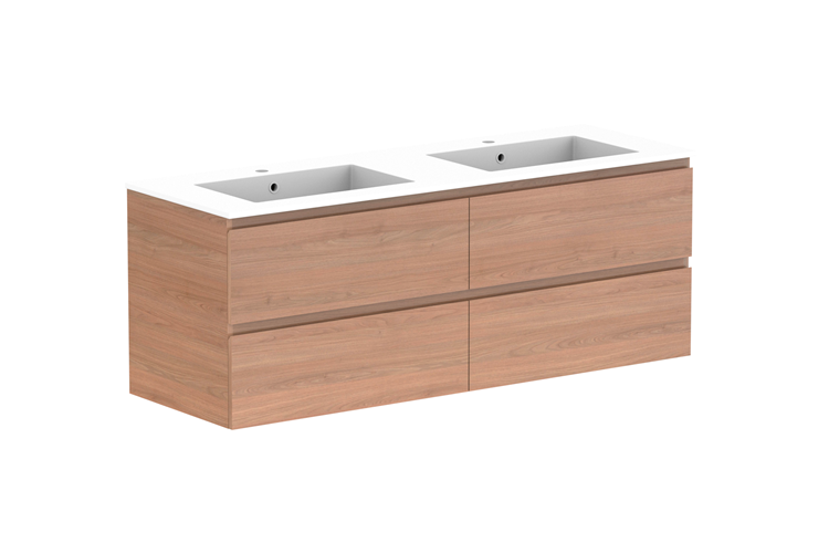 ADP Glacier Pro Full Depth All Drawer Twin Vanity