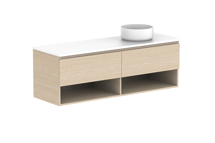 ADP Glacier Lite Full Depth Shelf Slim Vanity