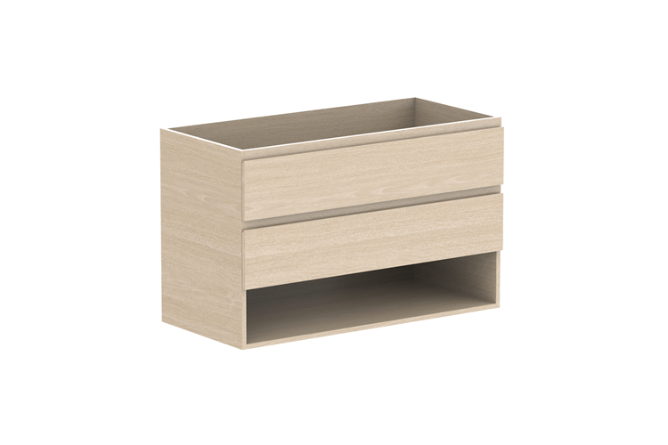 ADP Glacier Pro Full Depth Shelf Twin Wall Hung Vanity