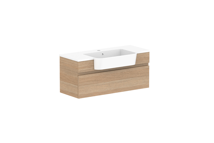 ADP Glacier Pro Semi Recessed All Drawer Slim Vanity