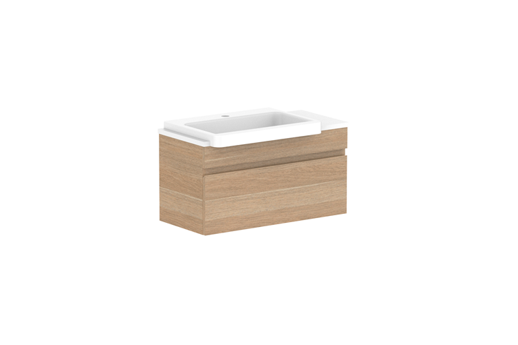 ADP Glacier Lite Semi Recessed All Drawer Slim Vanity