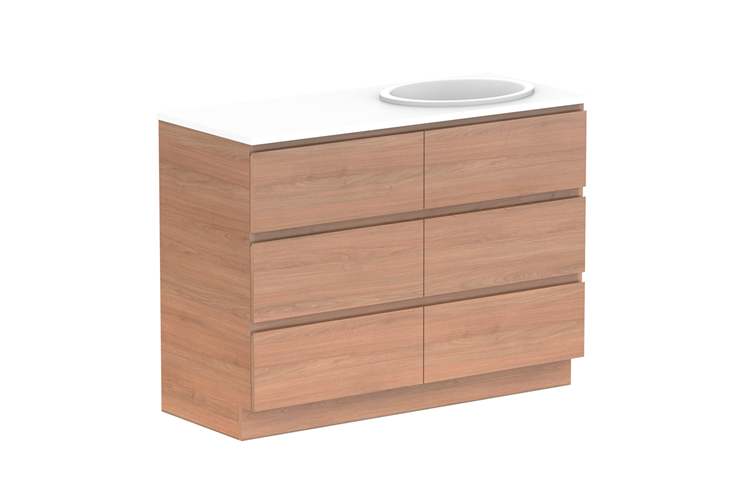 ADP Glacier Lite Full Depth All Drawer Trio Vanity