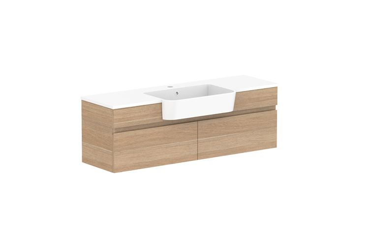 ADP Glacier Pro Semi Recessed All Drawer Slim Vanity
