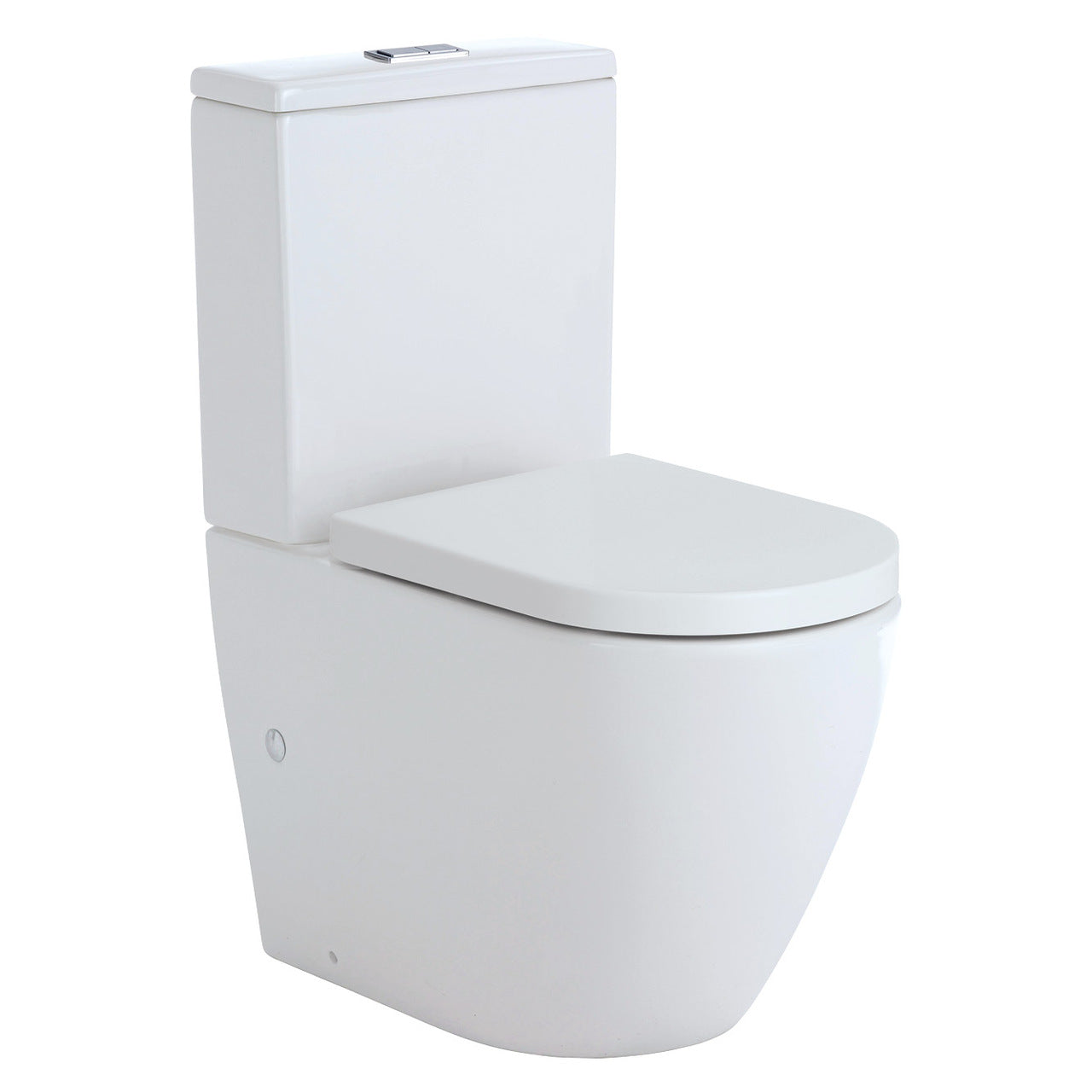 Fienza Koko Tornado Flush Back-to-Wall Toilet Suite, S Trap 90-160, Gloss White, Standard Seat