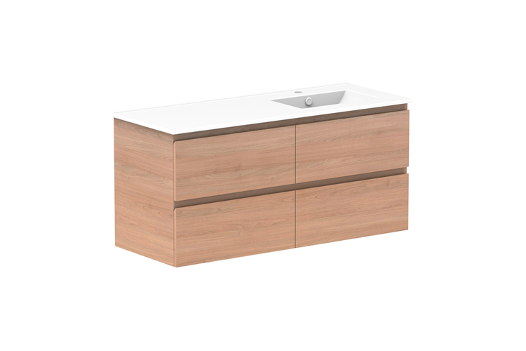 ADP Glacier Lite Full Depth All Drawer Twin Vanity