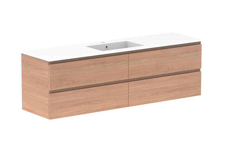 ADP Glacier Pro Full Depth All Drawer Twin Vanity