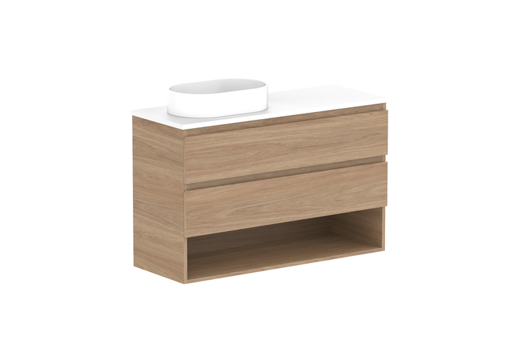 ADP Glacier Lite Ensuite Shelf Twin Vanity