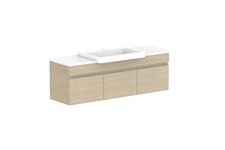 ADP Glacier Lite Semi Recessed All Door Slim Vanity