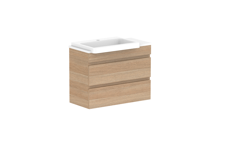 ADP Glacier Lite Semi Recessed All Drawer Twin Vanity