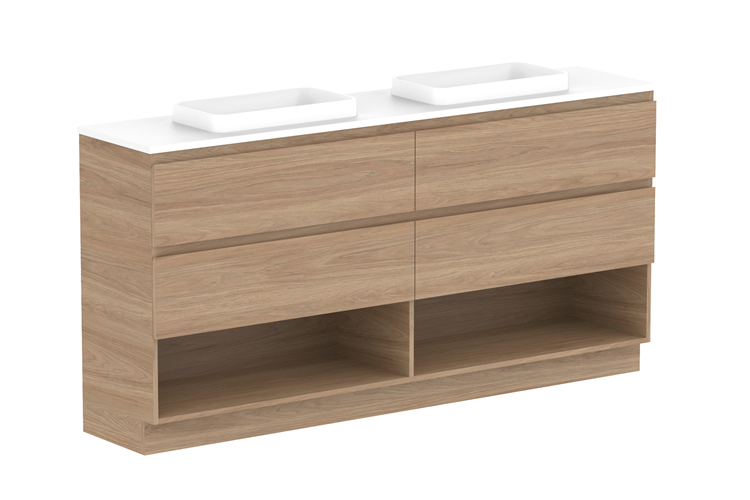 ADP Glacier Pro Ensuite Shelf Floor Trio Vanity