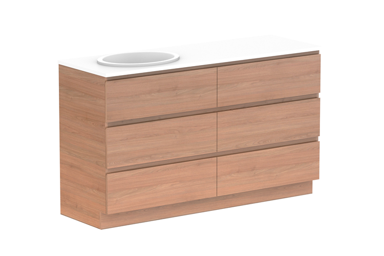 ADP Glacier Lite Full Depth All Drawer Trio Vanity