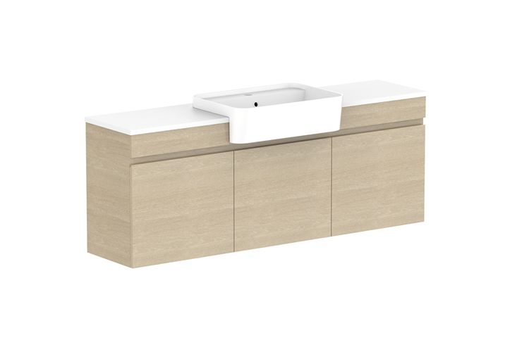 ADP Glacier Pro Semi Recessed All Door Twin Vanity