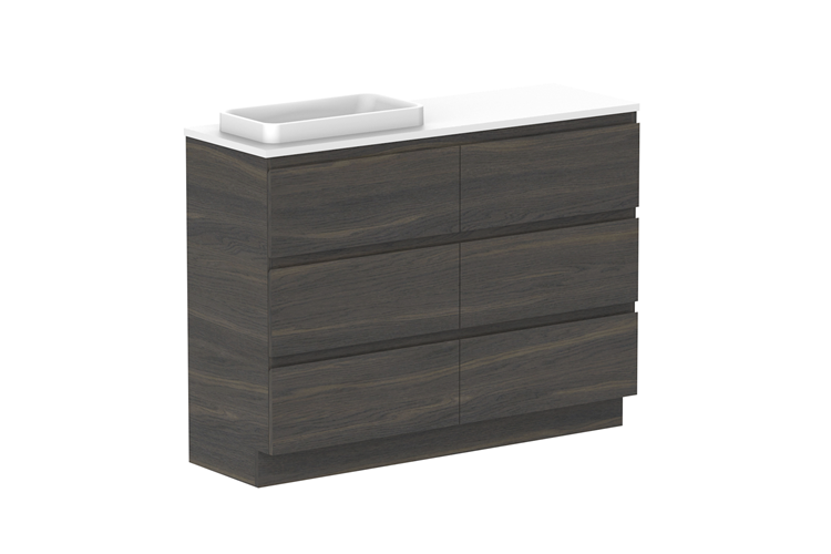 ADP Glacier Lite Ensuite All Drawer Trio Vanity