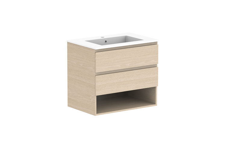 ADP Glacier Pro Full Depth Shelf Twin Wall Hung Vanity