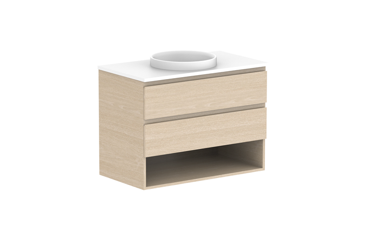 ADP Glacier Pro Full Depth Shelf Twin Wall Hung Vanity