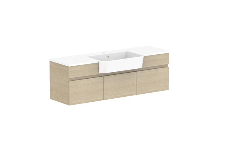 ADP Glacier Lite Semi Recessed All Door Slim Vanity