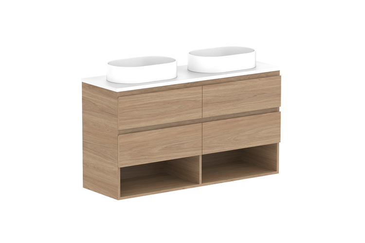 ADP Glacier Pro Ensuite Shelf Twin Vanity